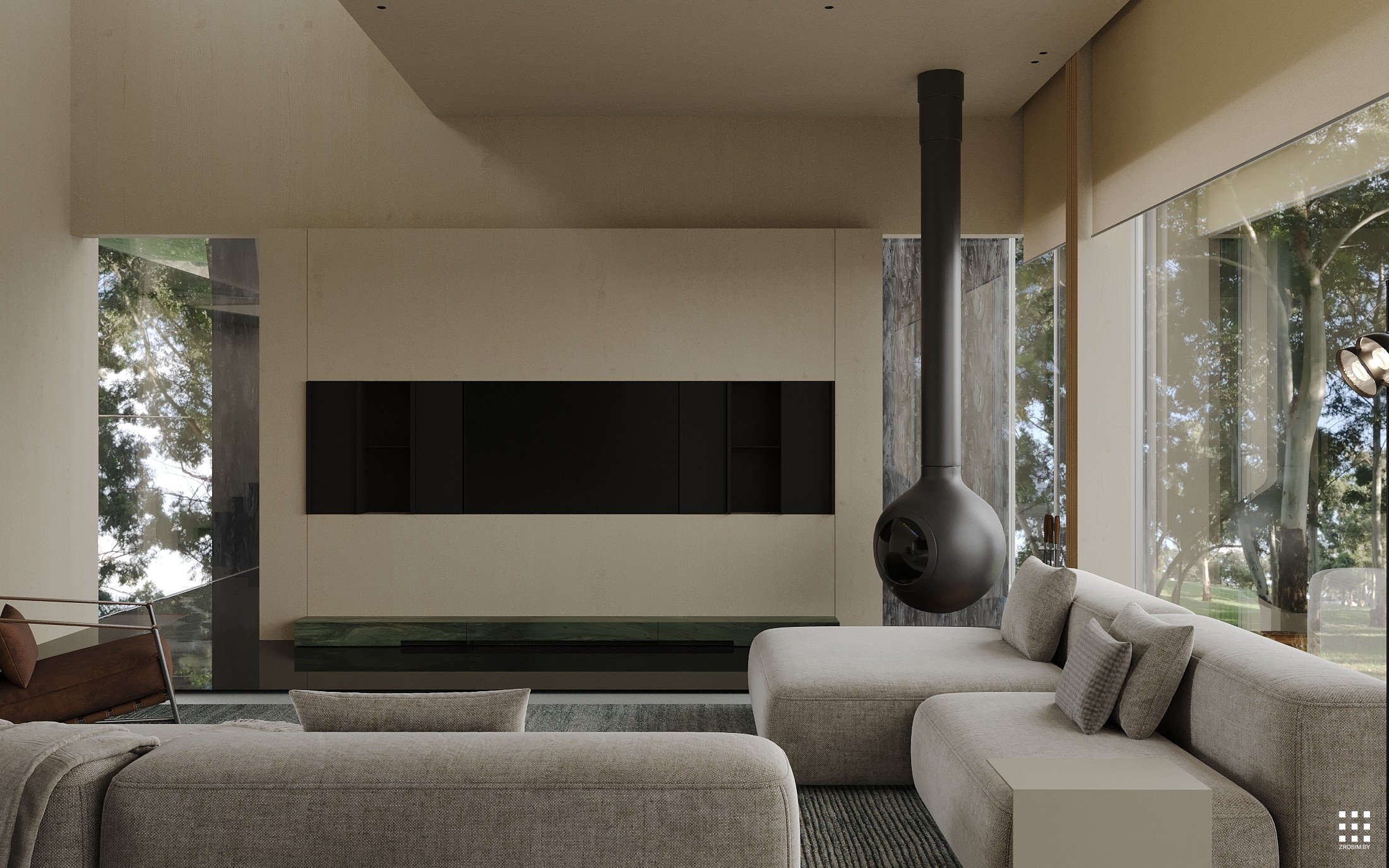 Дизайн дома FOREST GRID INTERIOR от «ZROBIM architects»